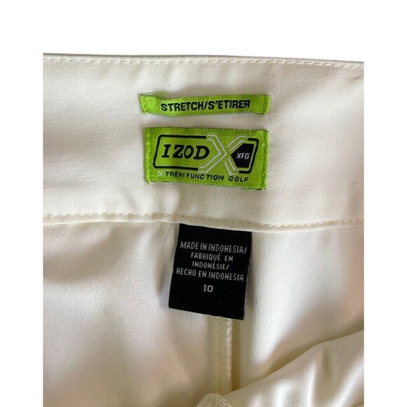 Izod Womens Ivory Plaid Skort Size 10 Golf Tennis PickleBall Rhinestones - Picture 8 of 13